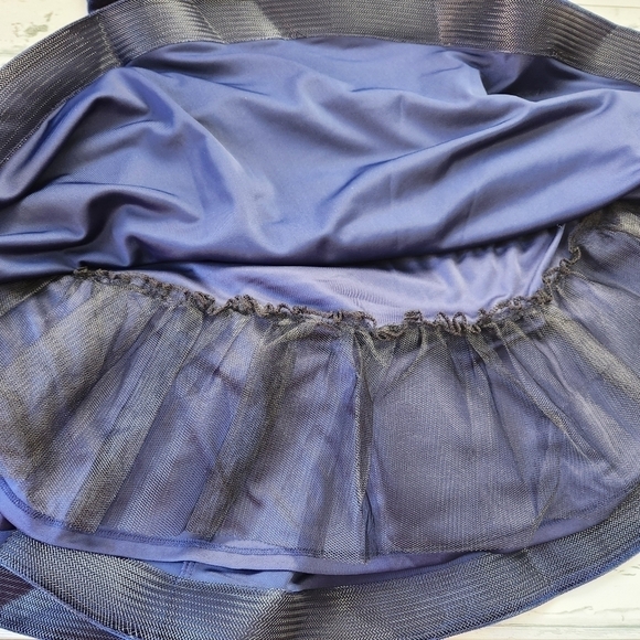 Dear Moon NWT  V-Neck Fit-and-Flare Velvet Dress Size 3 Juniors  Navy Blue - Picture 7 of 10